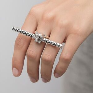 Versace Greca Logo Medusa Head Ring